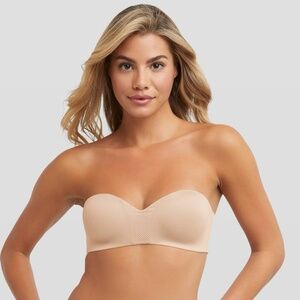 NWT Maidenform Wireless Strapless Bra in Beige Size 38D